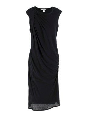 James Perse Black Cotton Midi Dress