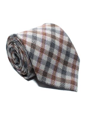 Fiorio Grey Checked Wool Tie