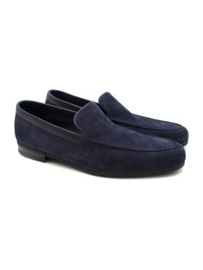 John Lobb Blue Tyne Suede Loafers