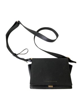 Victoria Beckham Black Grained Leather Shoulder Bag