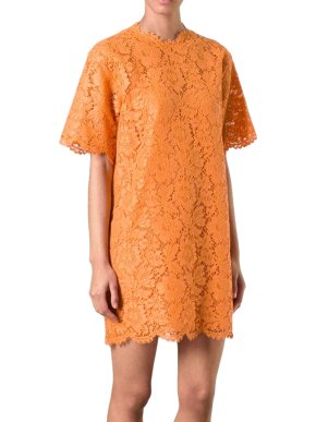 Valentino Orange Lace Shift Dress - As worn by Jennifer Lopez