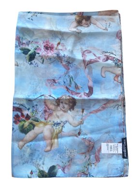 Dolce & Gabbana Cherubs and Angels print silk scarf/pareo
