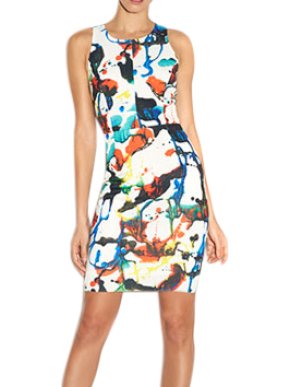Milly Expressionist Racerback Sheath Dress