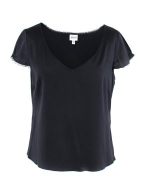 Armani Collezioni Black Silk Top