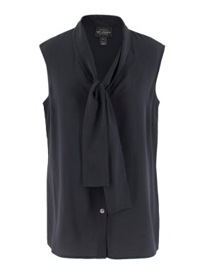 St. John Boutiques Black Silk Sleeveless Shirt