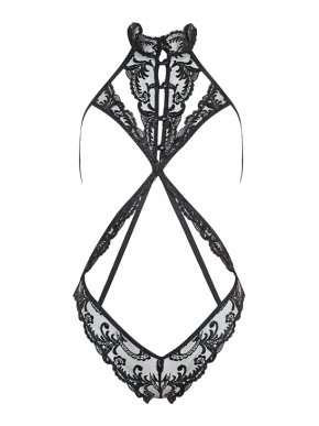 Agent Provocateur Black Lace Dixee Playsuit