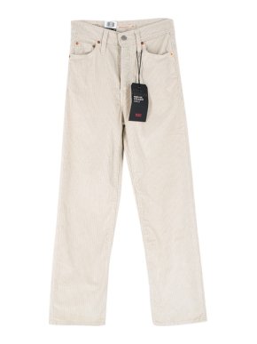 Levis Levi's Ecru Ribcage Straight Ankle Corduroy Trousers