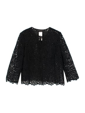Marina Rinaldi Black Floral Lace Cardigan