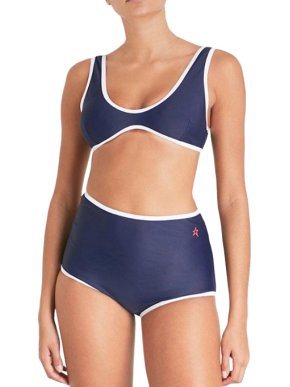 Perfect Moment Navy Retro High-waist Bikini