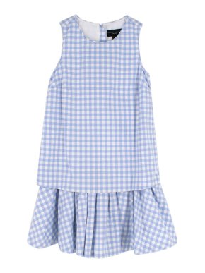 victoria Beckham for Target Girls Blue & White Checked Dress
