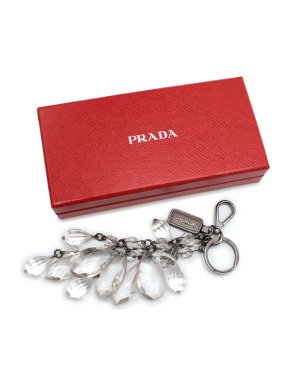 Prada Clear Crystal Keychain
