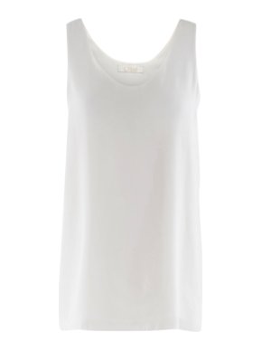 Chloe Cream Silk Sleeveless Blouse