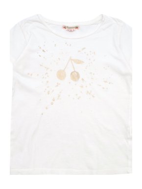 Bonpoint Kids White Gold Cherry Print Tshirt