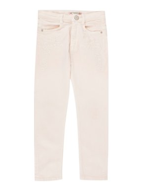 Bonpoint Kids Nude Embroidered Jeans
