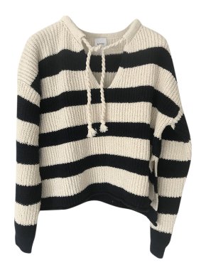 Burberry Striped Knit Tie-Neck Jumper