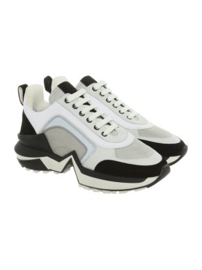 Ralph & Russo White Silver & Black Chunky Trainers