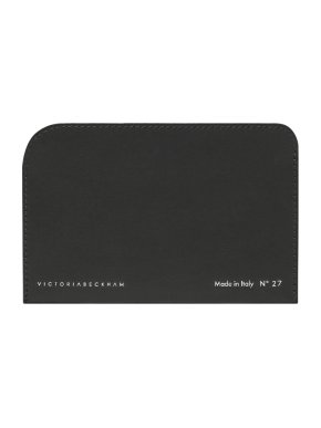 Victoria Beckham Black Leather Flat Card Holder