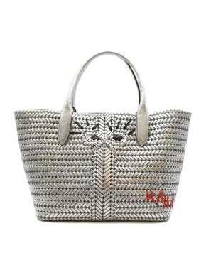 Anya Hindmarch Silver The Neeson Girly Eyes Tote