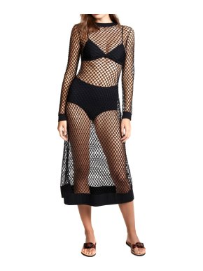 Dodo Bar Or Black Adeline Fish Net Dress
