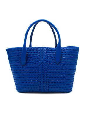 Anya Hindmarch Neeson Tote in Electric Blue Circus