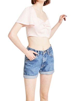 Nobody's Child Pink Gingham Ivy Crop Top