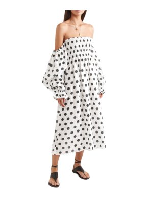 Sleeper Polka Dot Atlanta Linen Dress