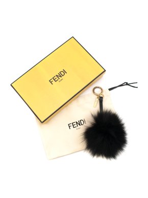 FENDI Fox Fur Pom Pom Bag Charm