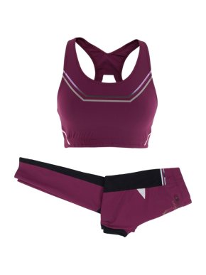 Lucas Hugh Purple Gym Leggings and Sports Bra