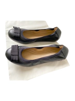 Bally Black Leather ballerina flats