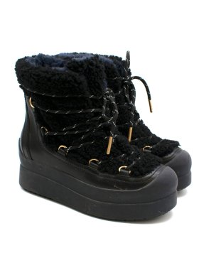 Tory Burch Black Chunky Winter Boots