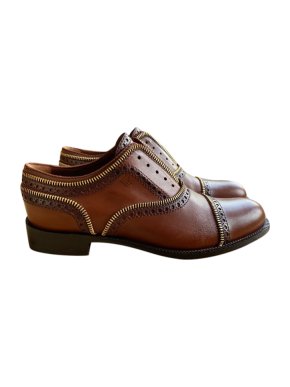 Louis Vuitton brown leather brogues
