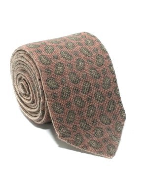 Marzullo Beige Animal Print Wool Tie