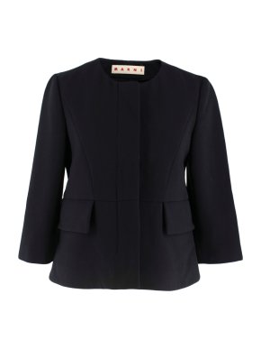 Marni Black Short Wool Blend Blazer