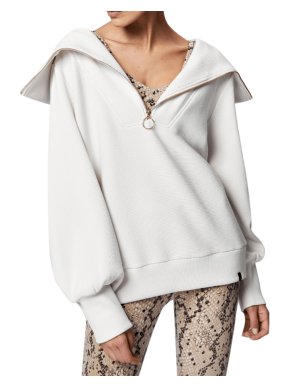 Varley Cream Vine Ribbed Pullover