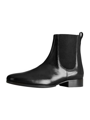 Burberry Buffalo Leather Chelsea Boots