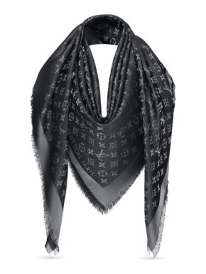 Louis Vuitton Monogram Shine Shawl in Black