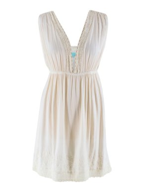 Melissa Odabash Cream Summer Beach Mini Dress