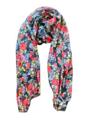 Dolce & Gabbana Floral Silk Floral Print Scarf
