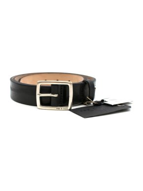 Rag & Bone Leather Black Boyfriend Belt