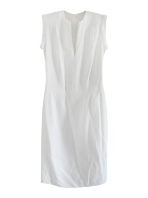 Balenciaga ivory crepe silk dress