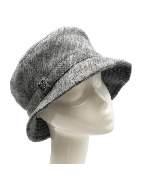 Philip Treacy Grey Wool Blend Bucket Hat