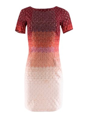 Missoni Ombre Beaded Glitter Red Dress