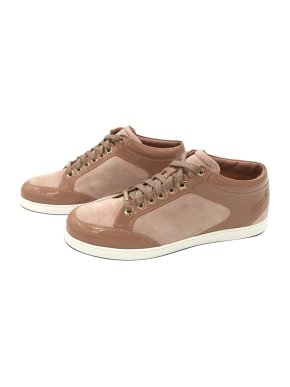 Jimmy Choo Suede & Patent Leather Miami Trainers