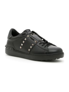 Valentino Rockstud Untitled Leather Low-top Sneakers