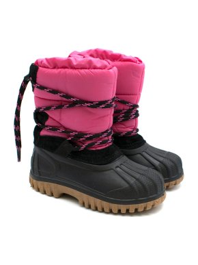 Moncler Kid's Girls Pink & Black Snow Boots