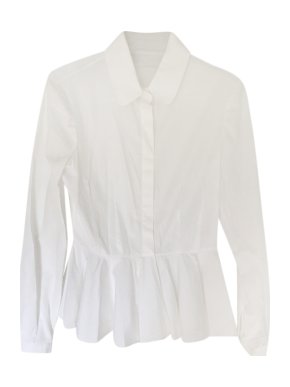 Alexander McQueen White Peplum Blouse