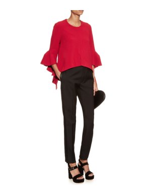 Ellery Red Ruffle Sleeve Top