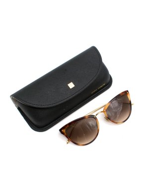 Linda Farrow Cat Eye Tortoiseshell Sunglasses
