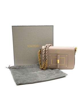 Tom Ford Small Taupe Natalia Shoulder Bag