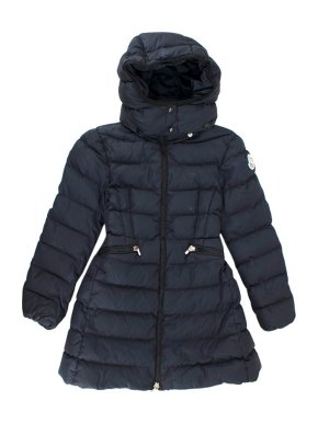 Moncler Kids Navy Puffer Jacket with Hood
